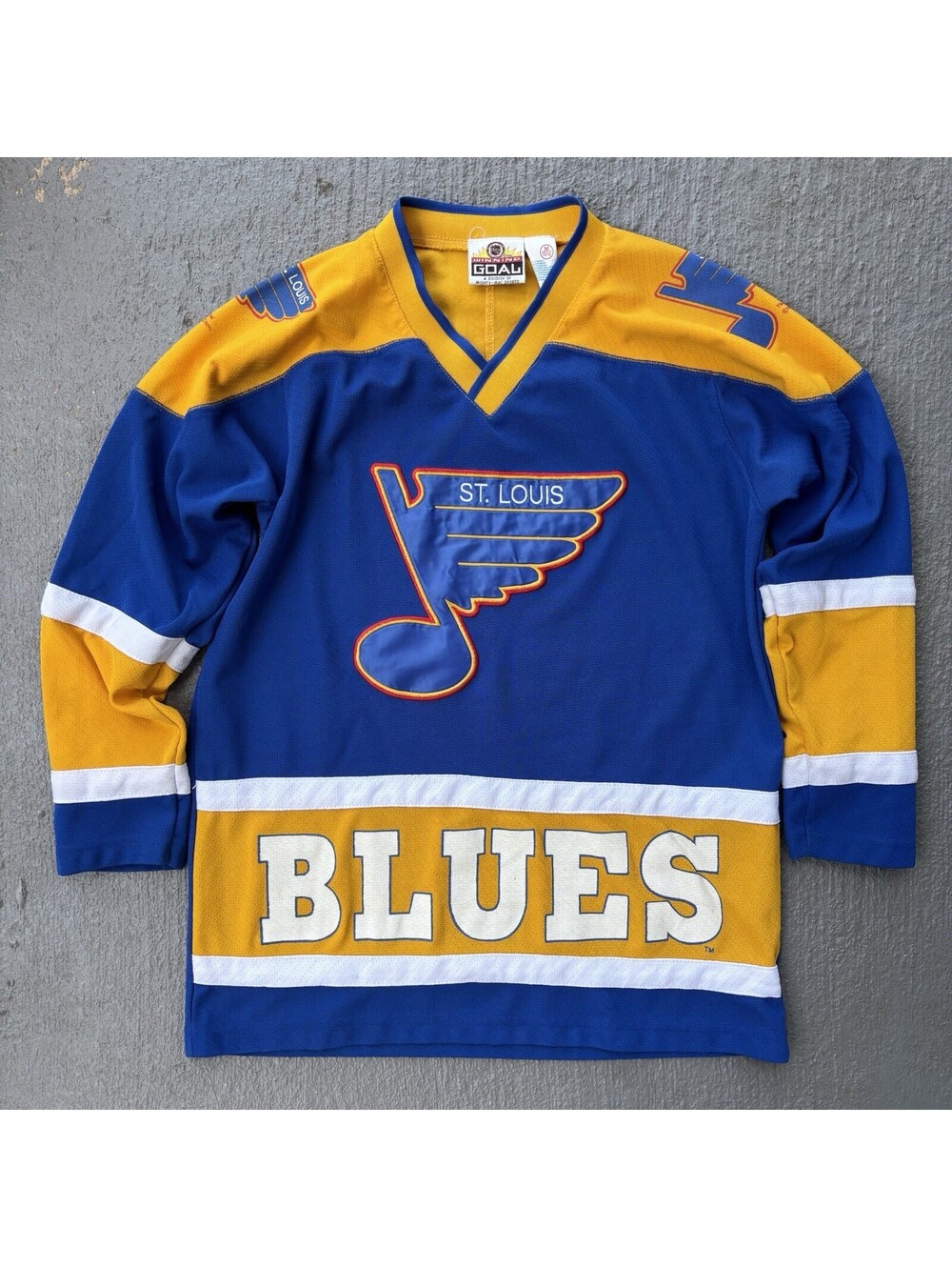 Vintage 90s St Louis Blues NHL Hockey Jersey Mighty MAC YOUTH medium 10-12